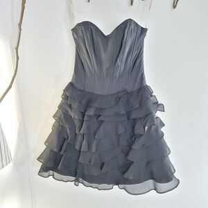 Karen Millen black corset mini dress